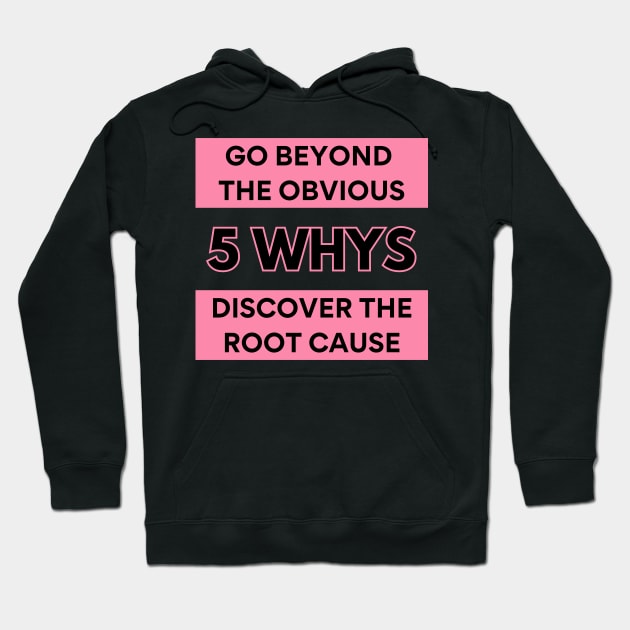 Lean Six Sigma - 5 Whys. Hoodie by Viz4Business